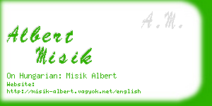 albert misik business card